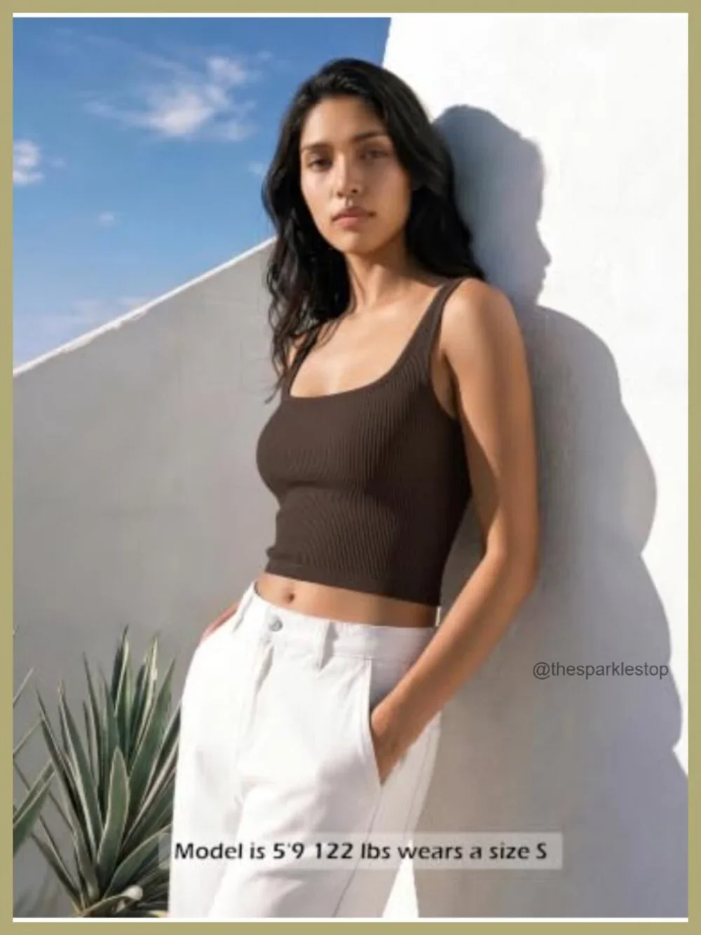 Seamless Square Neck Crop Tank Rib Knit Low Back Yoga Top 3-Pack